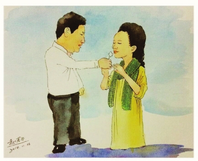 Pingtan teacher draws cartoons for President Xi