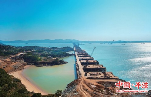 Construction of Railroad Bridge makes progress in Pingtan